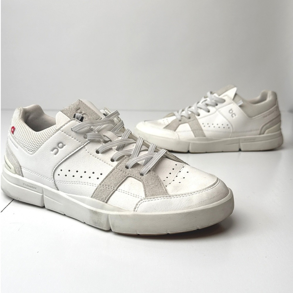 On Running The Roger Clubhouse White Sand Sneakers 48.99141 Womens 8.5